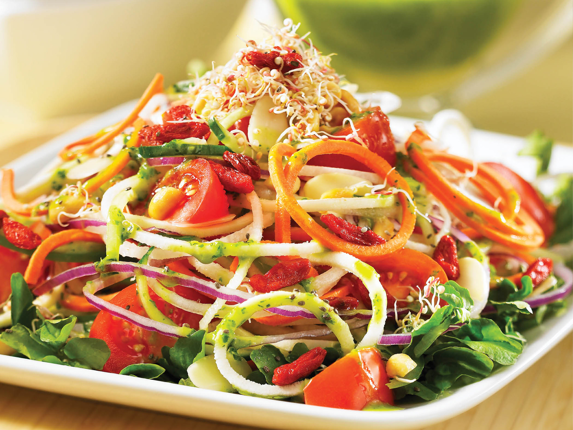 Enjoy the kaleidoscope of colors in this healthy paleo vegetarian salad.