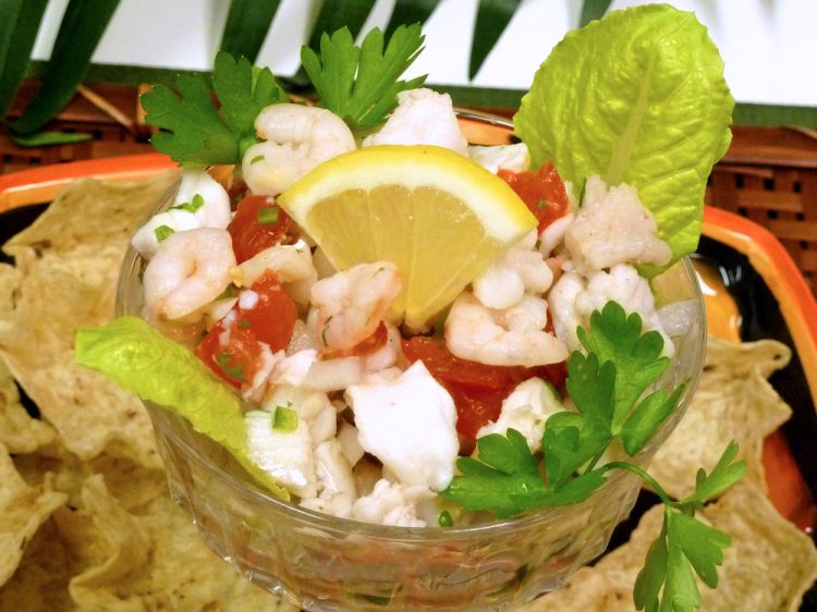 Ceviche with Shrimp is a light, refreshing dish treasured in the Caribbean and Latin America.