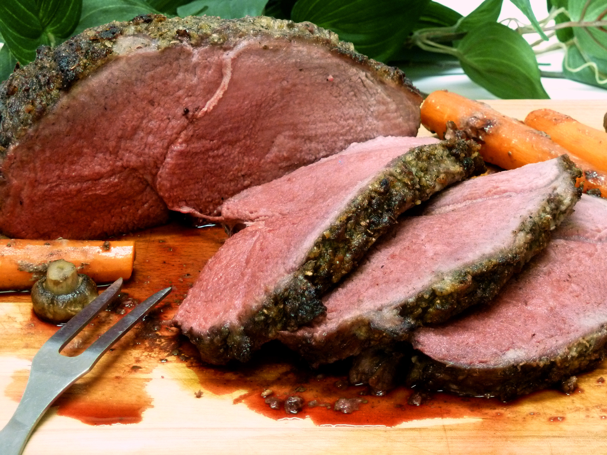 Juicy Garlic Herb Sirloin Tip Roast is the perfect alternative to prime rib for the budget-conscious family.