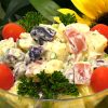 Colorful Red White and Blue potato Salad is the perfect side dish for the Fourth of July or any day.
