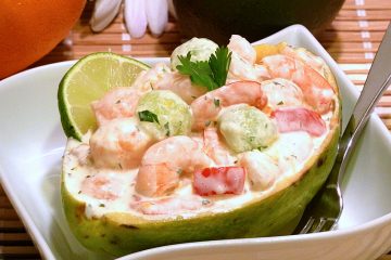 Colorful Shrimp Avocado Boats makes a refreshing appetizer or meal-sized salad loaded with shrimp, melon, and vegetables.