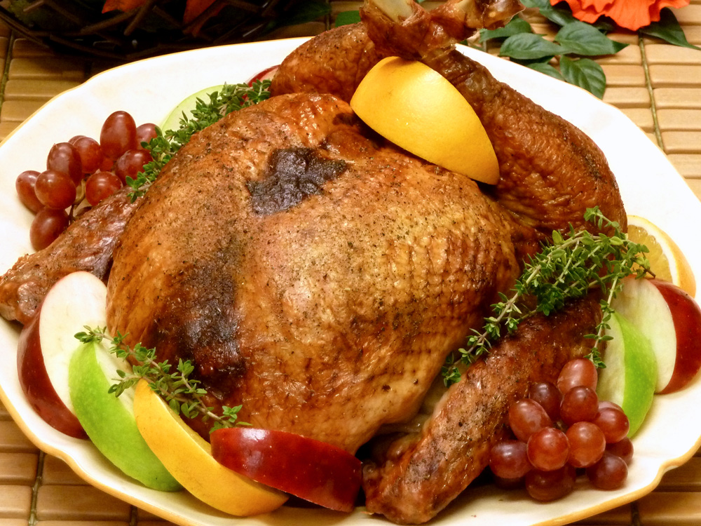 Golden brown, juicy boneless stuffed turkey makes Thanksgiving carving a breeze.