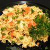 Crab rice pilaf brings a bit of the ocean to your rice dish. Great as a side or main dish.