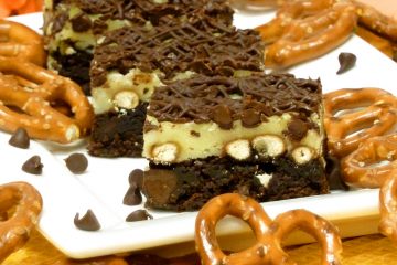 Pretzel Cheesecake Brownies have all your favorite yummies in one delicious bar.
