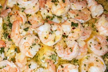 Garlic Lemon Shrimp cooks up in less than 10 minutes in a tangy, creamy sauce you'll want to dip into.
