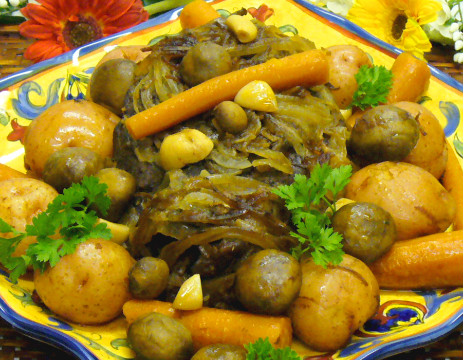 Easy Pot Roast with Vegetables. Tender and juicy.